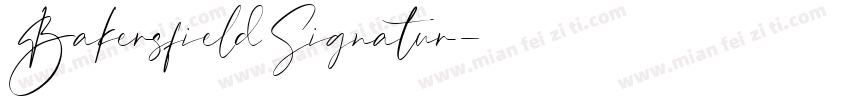 Bakersfield Signatur字体转换
